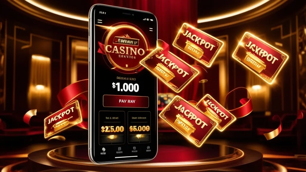 Schermata bonus dell’app con banner jackpot e atmosfera da casinò